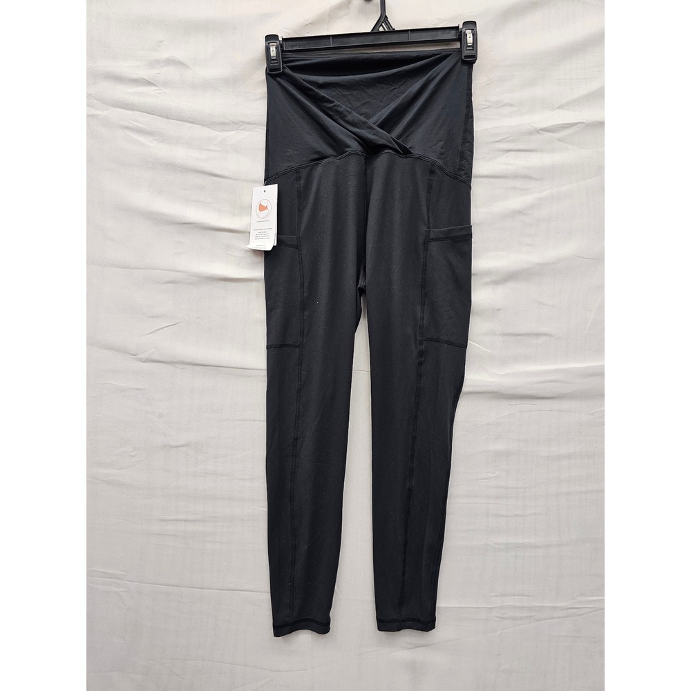 Isabel by Ingrid & Isabel Womens Crossover Maternity Pants Black Blend Size M